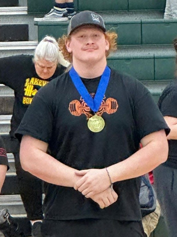 Brighton senior Hayden Lorius is a two-time state powerlifting champion.