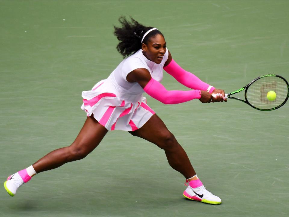 serena williams tennis pink white