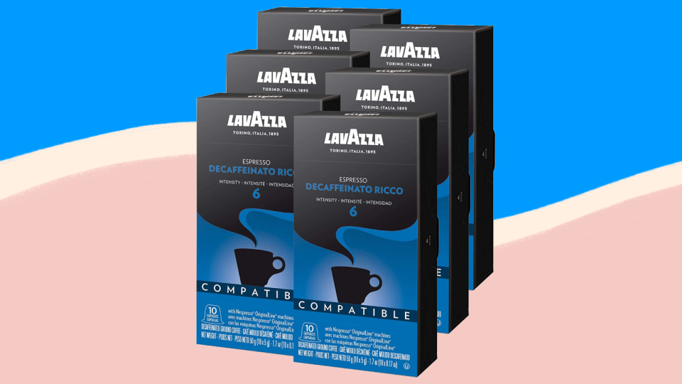 Lavazza Decaf Dark Roast Nespresso Pods.