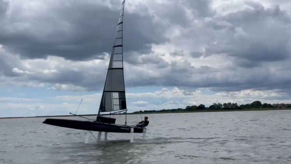 The flying yacht produced more than a gallon of hydrogen. - Credit: Drift Energy