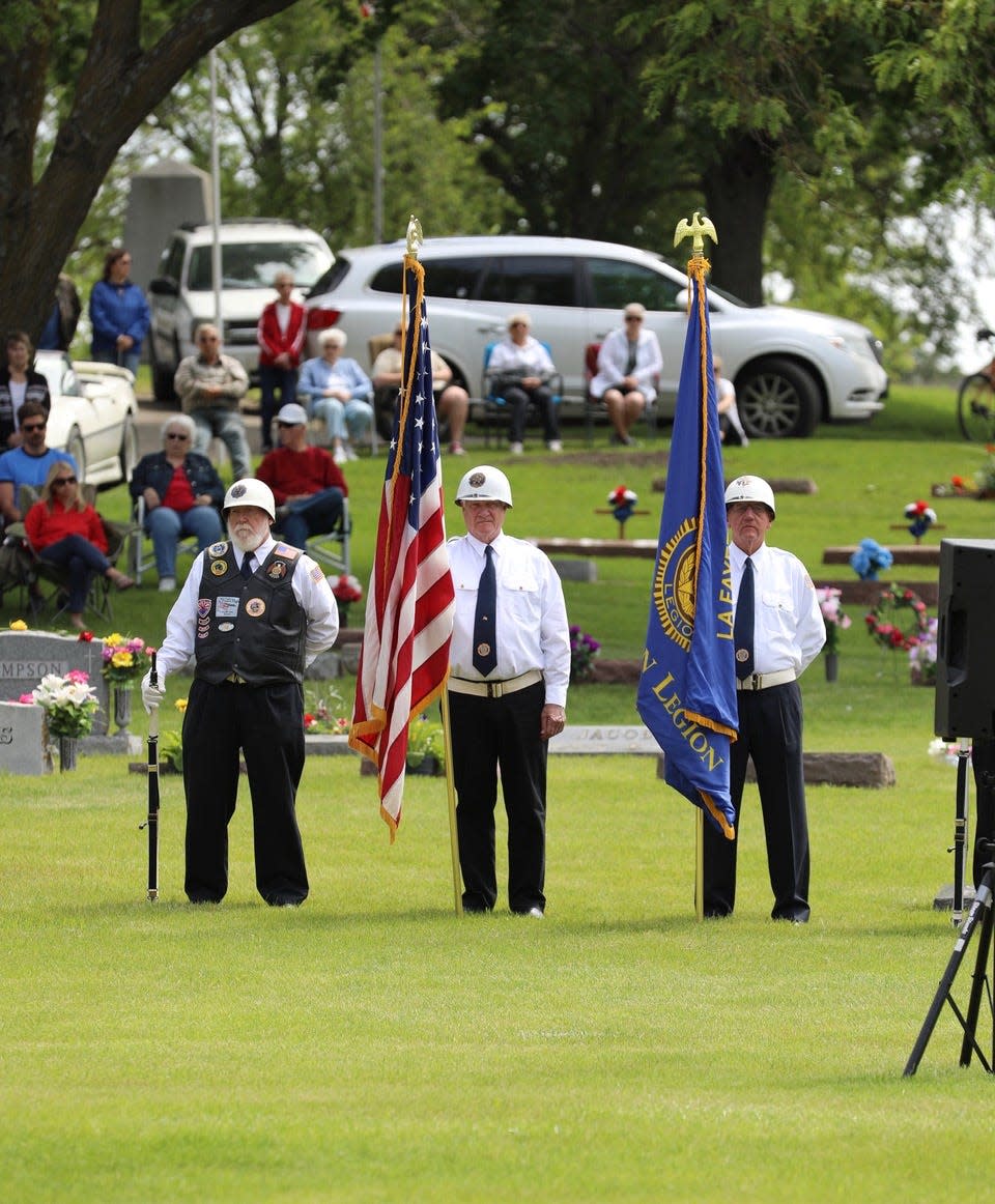 Story City American Legion members participate in the Memorial Day ceremony in 2021.