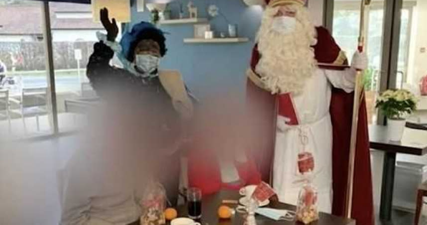 比利時一場養老院的聖誕活動，導致院內爆發群聚感染。（圖／翻攝自推特）
