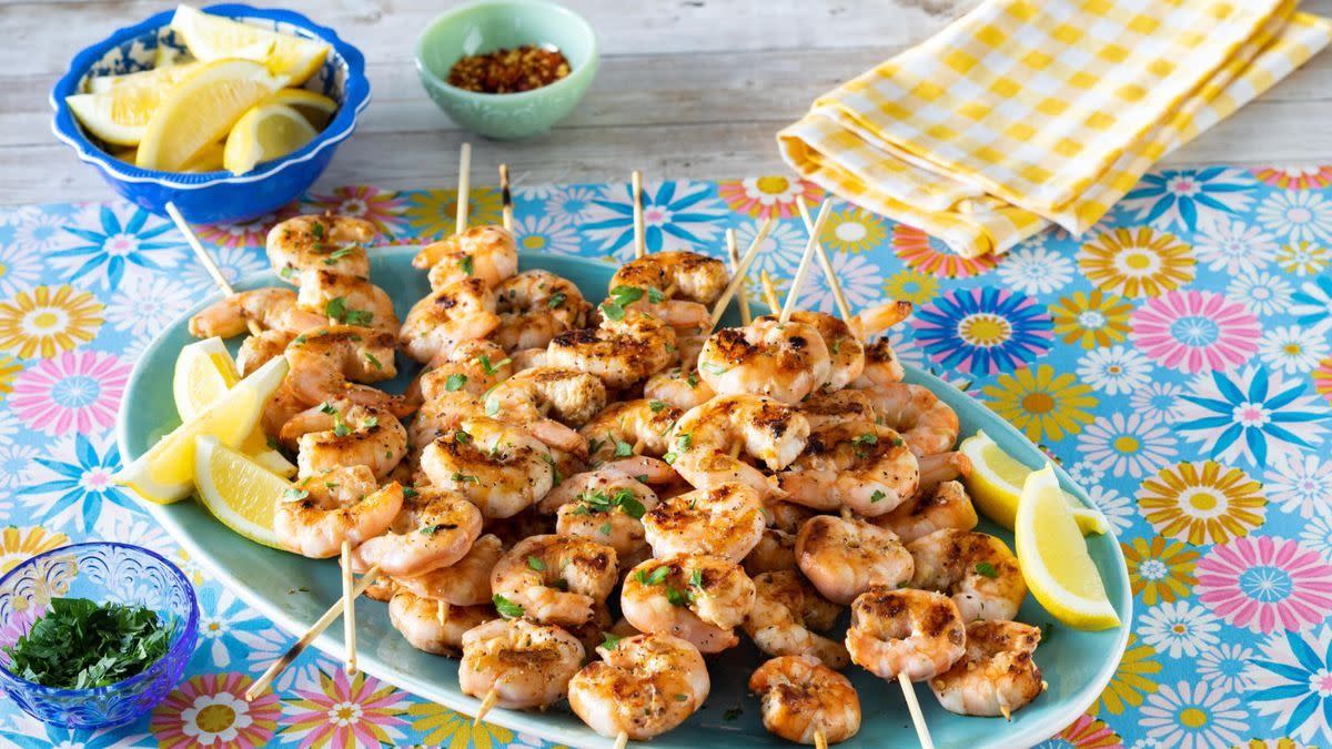 easy appetizers grilled shrimp skewers