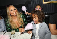 <p>The songstress took her little ones, 6-year-old twins Moroccan and Monroe, for cotton candy at Sugar Factory American Brasserie in Miami. It was, we’re assuming, the 128th most-fun thing they did that day. (Photo: Alexander Tamargo/Getty Images for Sugar Factory American Brasserie) </p>