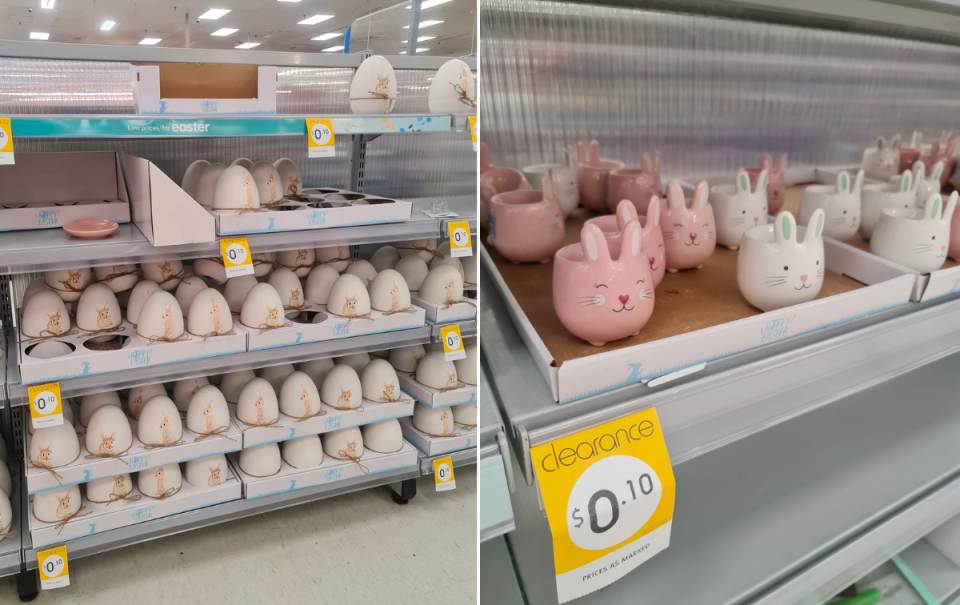 Kmart Easter items on shelves