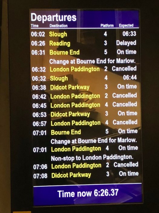 <em>Commuters were hit with cancellations this morning (PA)</em>