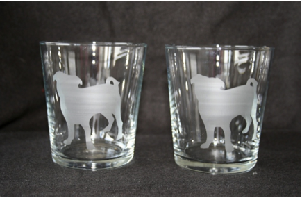 Etched Pug Glasses