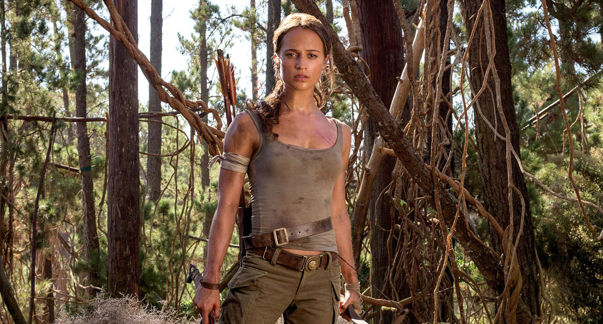 Alicia Vikander in the 2018 <em>Tomb Raider</em> reboot. (Photo: Warner Bros./Courtesy of Everett Collection)