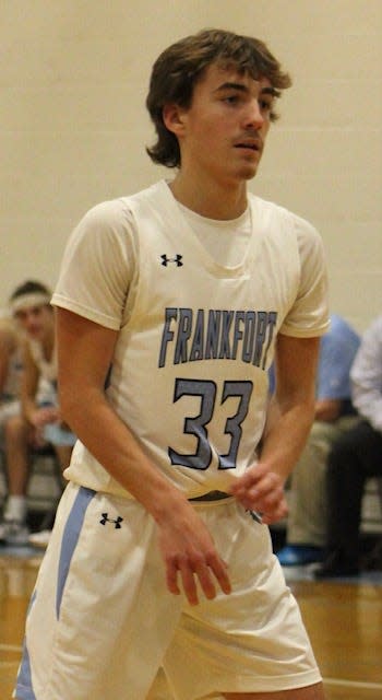 Frankfort's Cam Lynch was the leading scorer for the Falcons with 13 points in their 68-31 loss at Allegany.