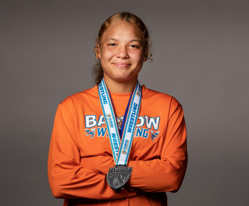 All County Wrestling - Bartow High School - Jayla Sanders in Lakeland Fl. Thursday March 22, 2024.
Ernst Peters/The Ledger