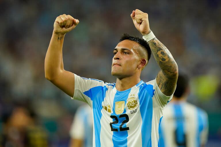 Lautaro anotó en tres partidos seguidos, como en la Copa América 2024