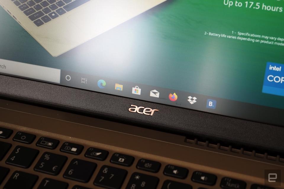 Acer Swift 3X, a new machine with Intel's Iris Xe Max graphics.