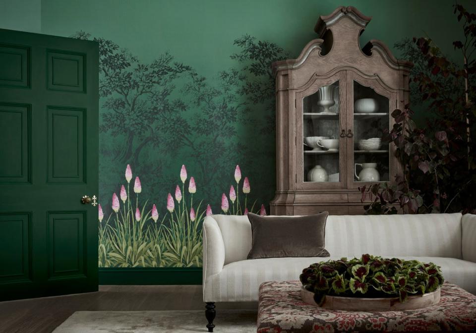 Bring the outdoors in with foliage wallpaper (Little Greene)