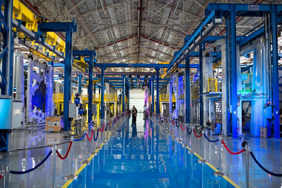 A new production line for F-35 wings is seen in Israel Aerospace Industries' (IAI) campus, near Tel Aviv