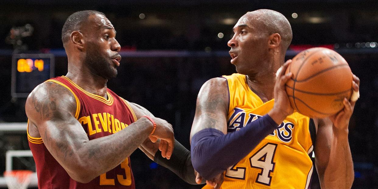 LeBron James and Kobe Bryant