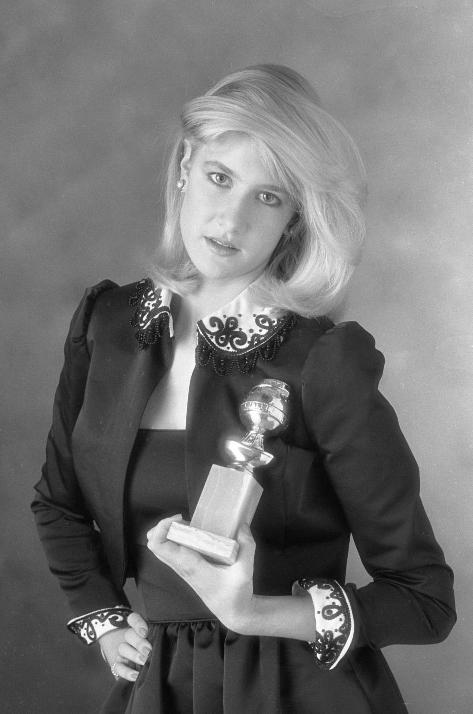 Laura Dern as Miss Golden Globe in 1982.