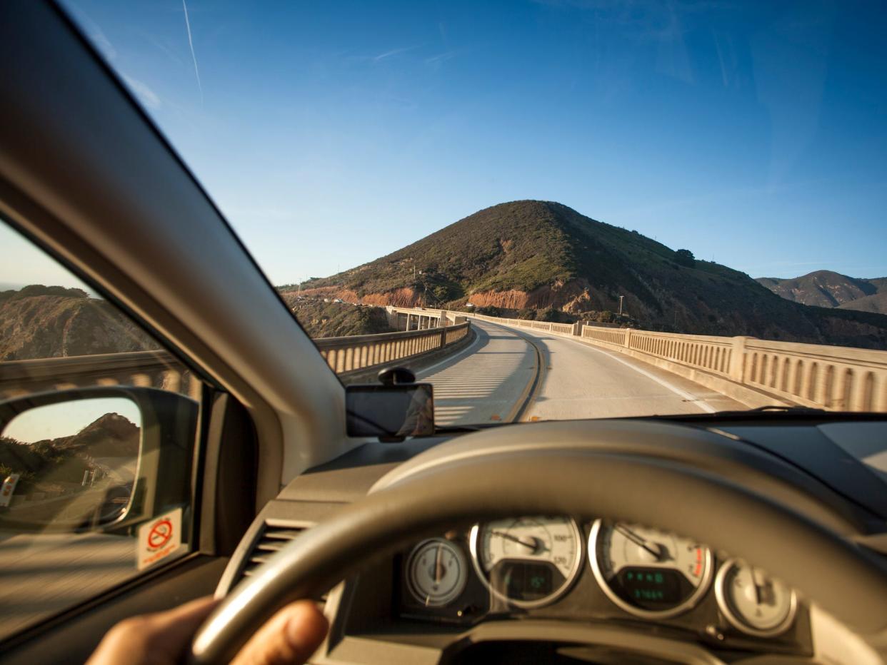 road trip california driving