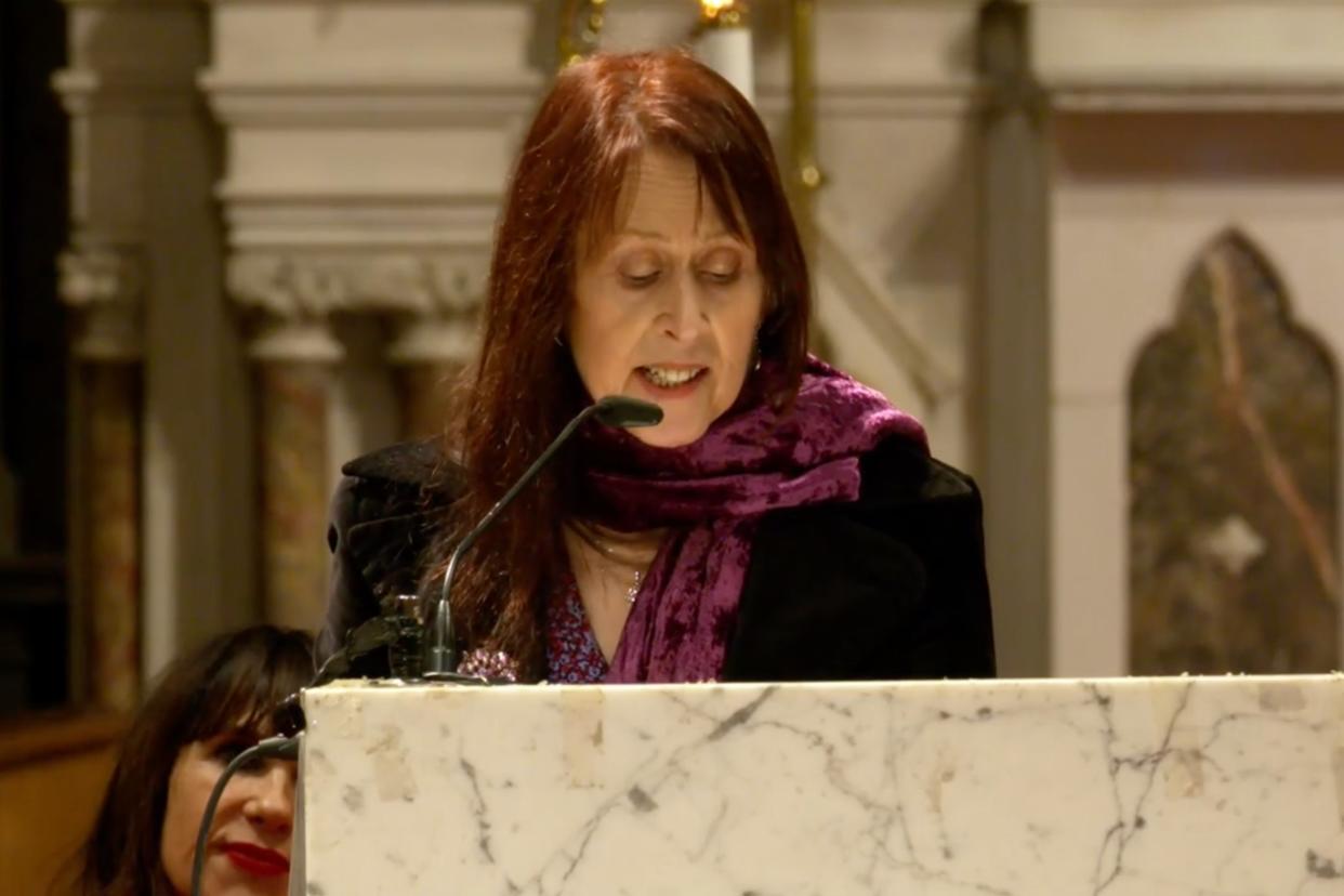 Siobhan MacGowan delivers a eulogy for her brother (Pogues livestream)