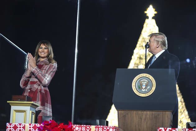 <p>Donald et Melania Trump à Washington, le 5 décembre 2019.</p>