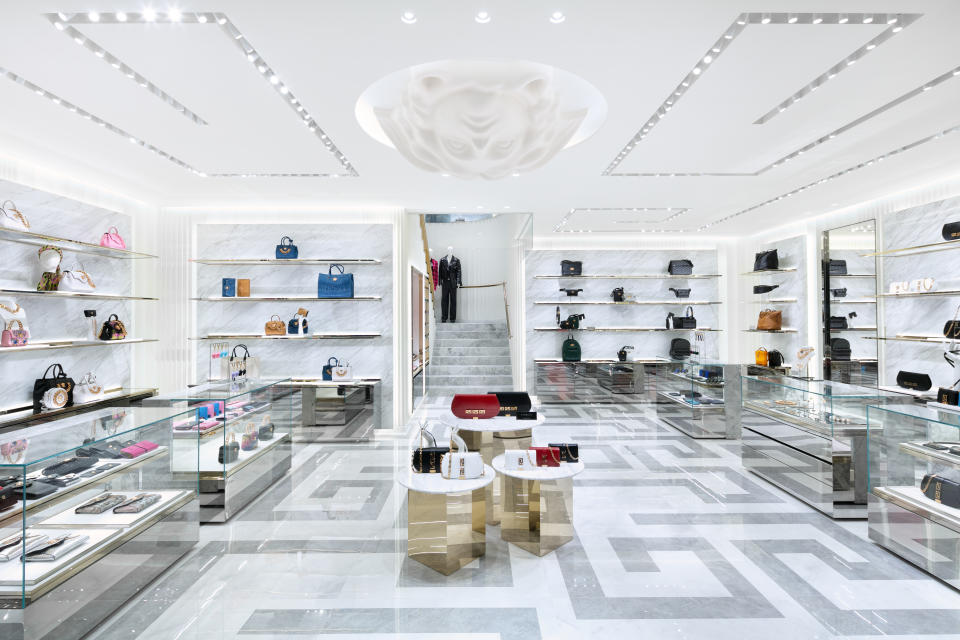 Inside Versace’s Tokyo boutique.