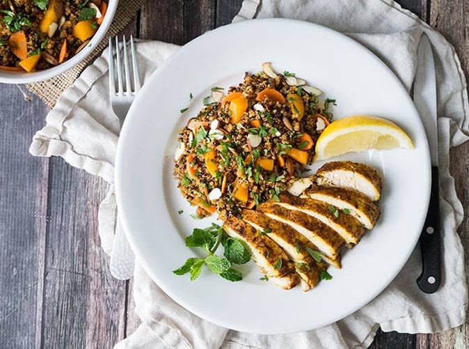 Moroccan Baked Chicken Breast and Quinoa Salad