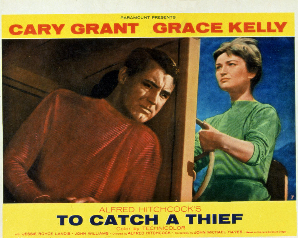 No Merchandising. Editorial Use Only Mandatory Credit: Photo by SNAP/REX/Shutterstock (390849cp) FILM STILLS OF 'TO CATCH A THIEF' WITH 1955, BRIGITTE AUBER, CARY GRANT, ALFRED HITCHCOCK IN 1955 VARIOUS