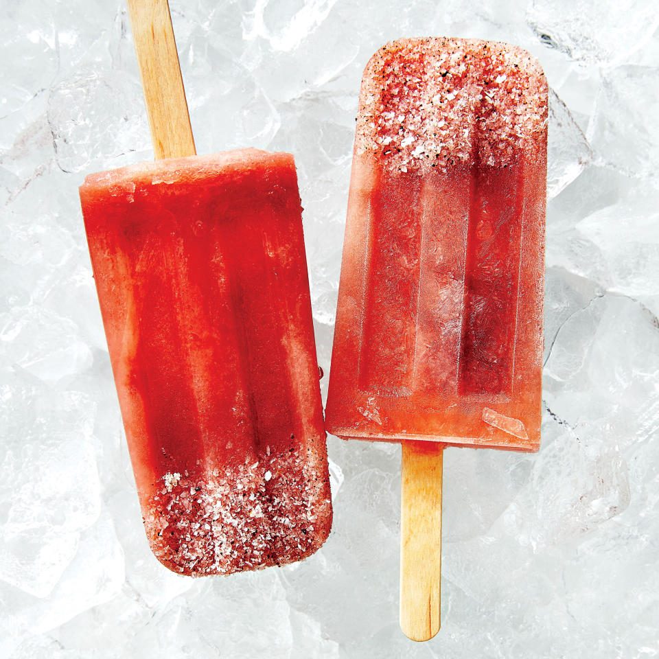 Watermelon-Lime Pops with Chile Dipping Salt