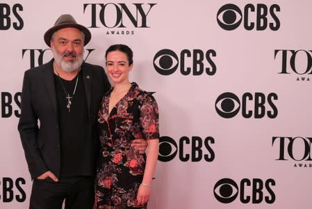 Actor Laura Donnelly and Jez Butterworth arrive for the 2019 Tony Awards 'Meet The Nominees' Press Reception in New York