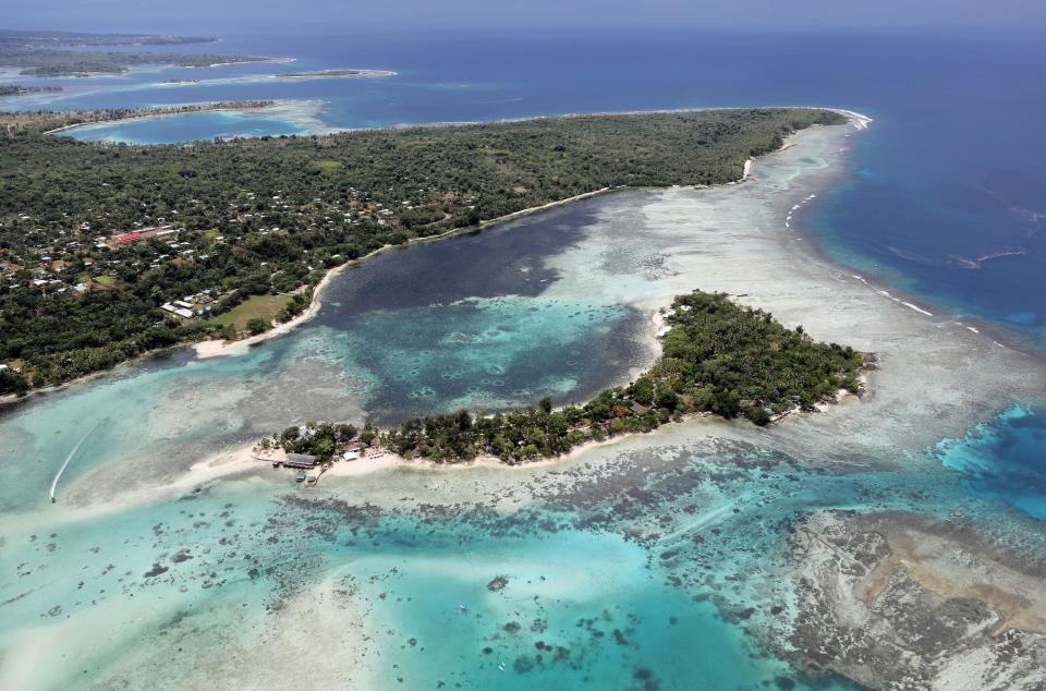 An aerial view of Erakor island and the coastline of Port Vila on December 07, 2019 in Port Vila, Vanuatu.