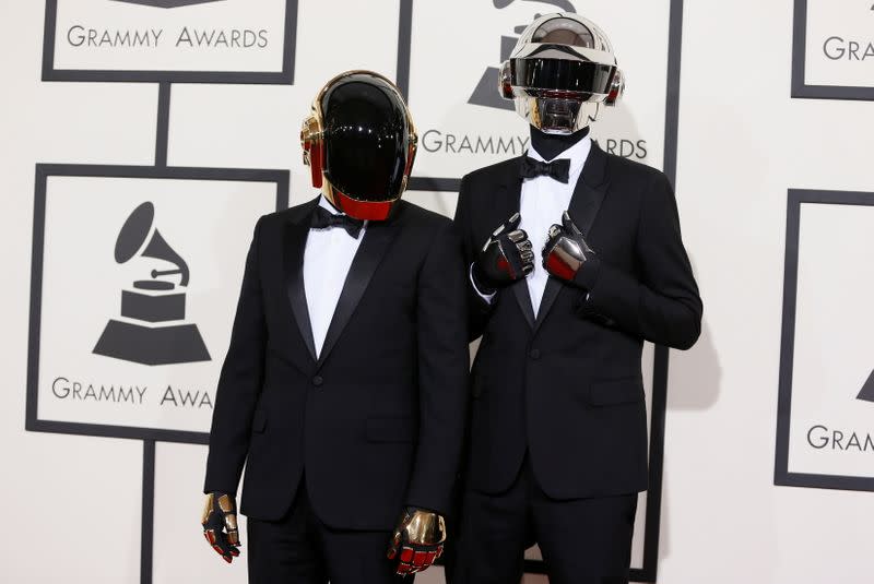 FILE PHOTO: Daft Punk arrive at the 56th annual Grammy Awards in Los Angeles