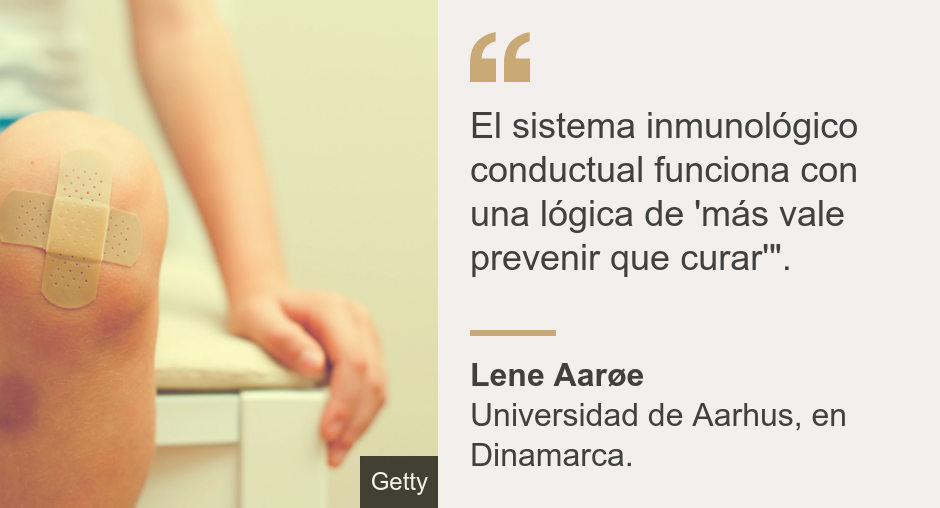 "El sistema inmunológico conductual funciona con una lógica de 'más vale prevenir que curar'".", Source: Lene Aarøe, Source description: Universidad de Aarhus, en Dinamarca. , Image: 