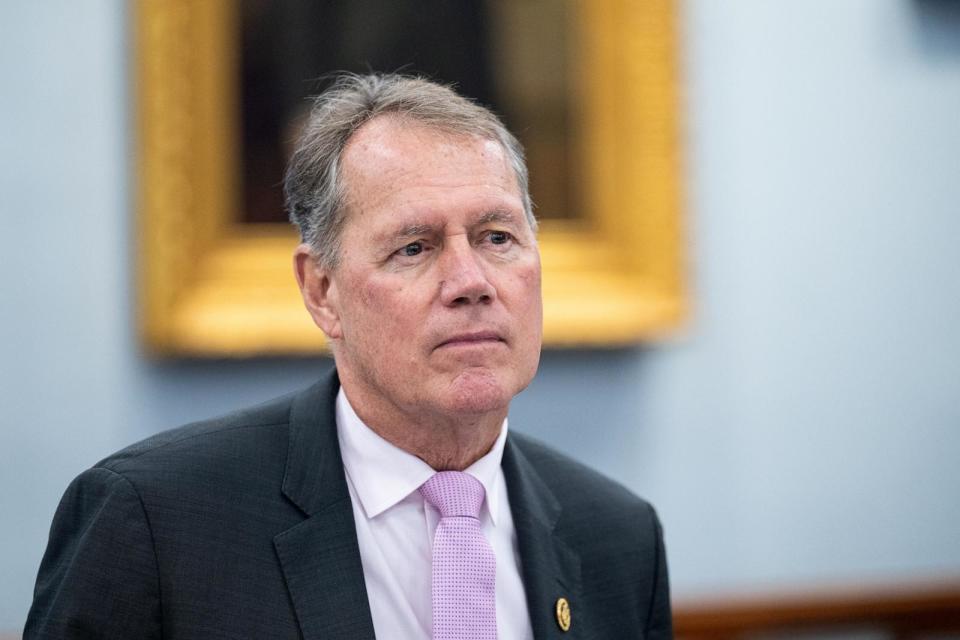 PHOTO: Rep. Ed Case arrives for the start of the House Appropriations Committee markup of several appropriations bills, in the Rayburn House Office Building, on July 10, 2024, in Washington, D.C. (Bill Clark/CQ-Roll Call, Inc via Getty Images)