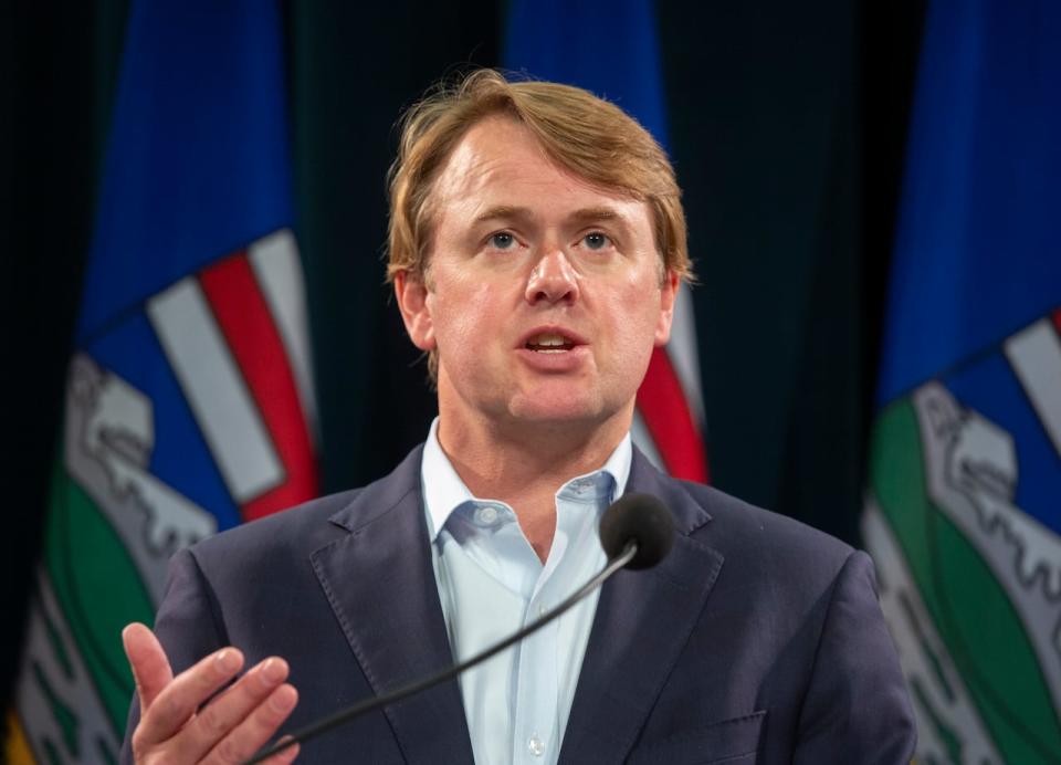 Former UCP health minister Tyler Shandro is before the Law Society of Alberta for a conduct hearing after complaints were made about his behaviour in 2020. (Todd Korol/The Canadian Press - image credit)