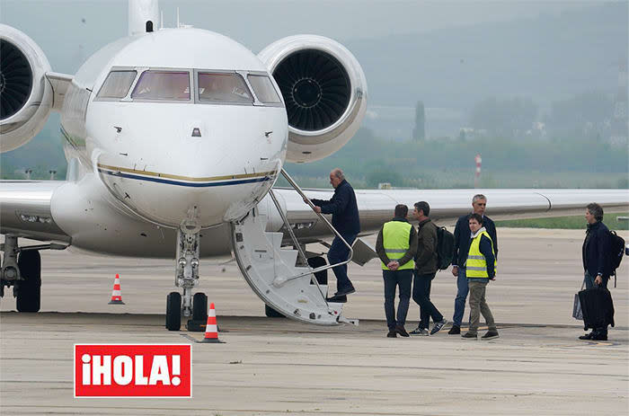 Rey Juan Carlos en el aeropuerto de Vitoria