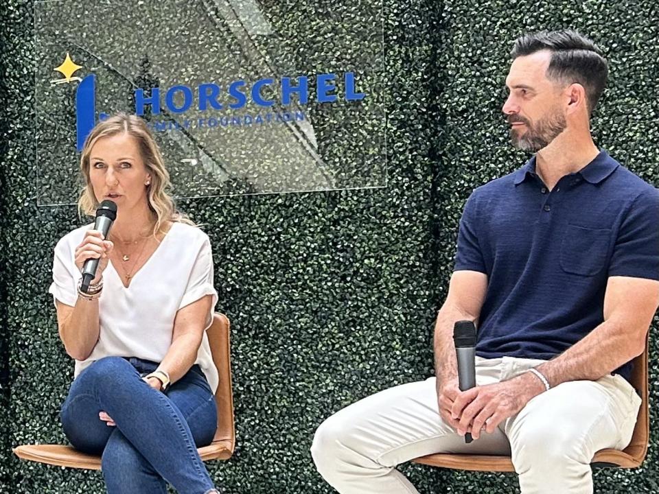 Brittany Horschel and her husband Billy, a seven-time PGA Tour winner, launched their Horschel Family Foundation during a news conference on Tuesday at the PGA Tour's Global Home in Ponte Vedra Beach.