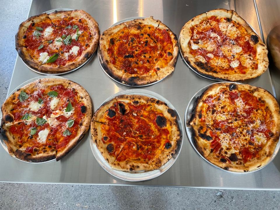 Offerings from Carrozza Pizza, which will be sold at Mothfire Brewing Co. at 713 W. Ellsworth Drive in Ann Arbor.
