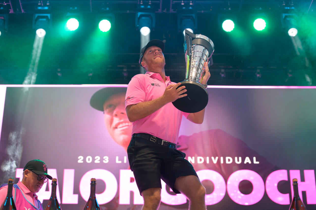 Talor Gooch won last year's LIV title but isn't invited to this year's Masters. (Michele Eve Sandberg/Icon Sportswire via Getty Images)