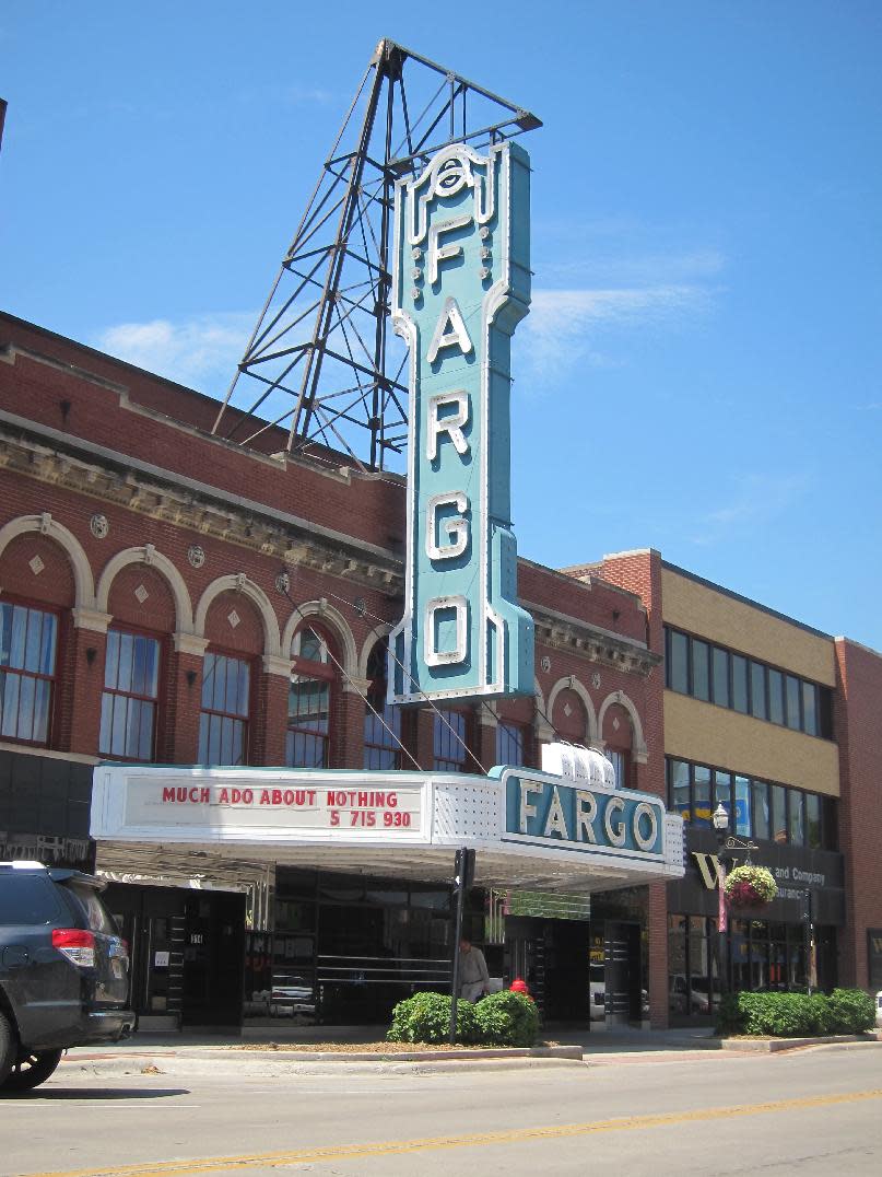 This July 17, 2013 photo shows the Fargo Theater in downtown Fargo, N.D. With just over 100,000 people, this city on the eastern edge of the state offers local culture with a good dose of pride and quirkiness. (AP Photo/Mikhail Iliev)