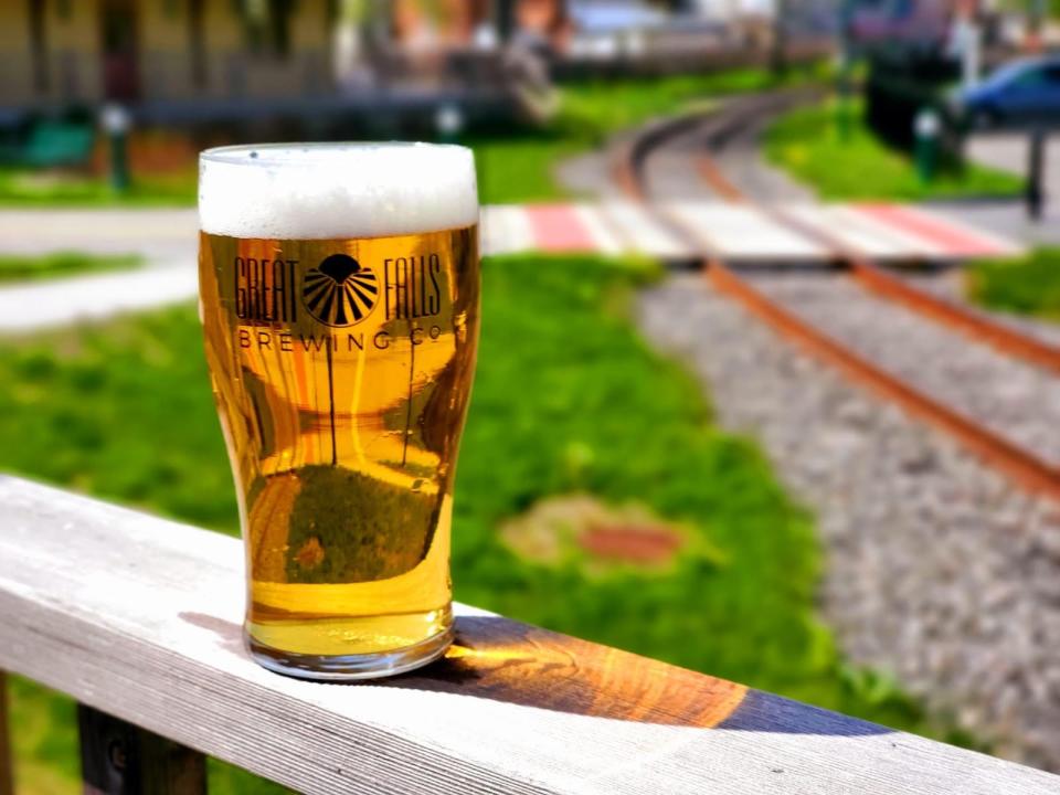 A pilsner on display at Great Falls Brewing Co. in North Canaan, Connecticut.