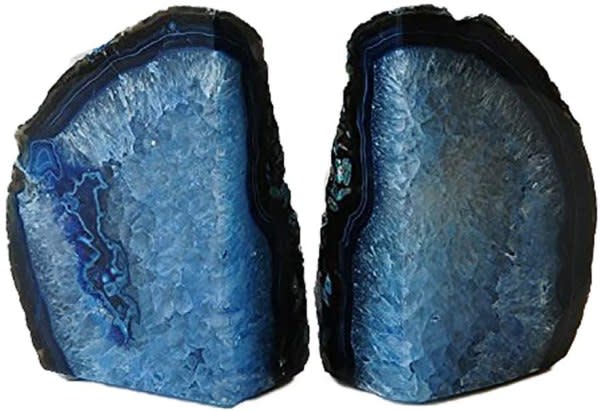 best hostess gifts, JIC Gem Home Decorative Polished Geode Agate Bookends