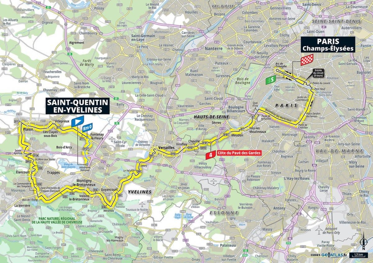 Stage 21 map (letour)