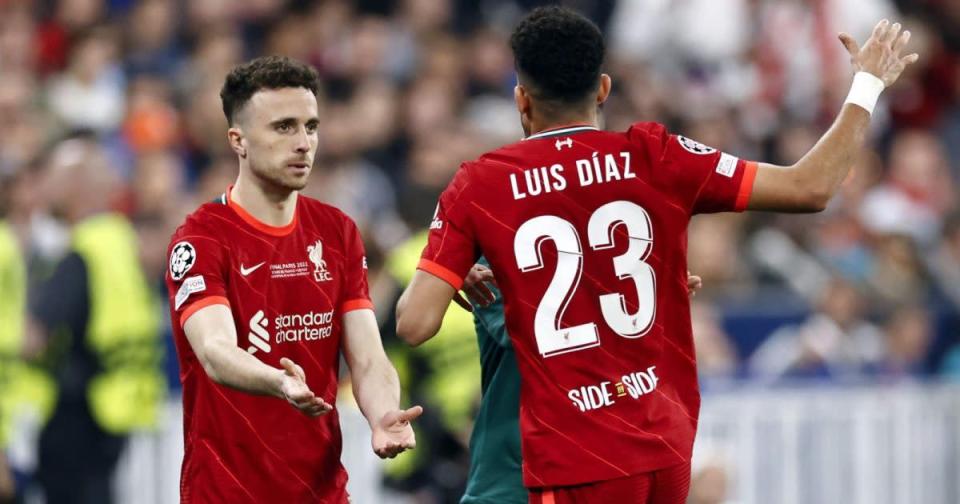 Diogo Jota and Luis Diaz for Liverpool Credit: PA Images
