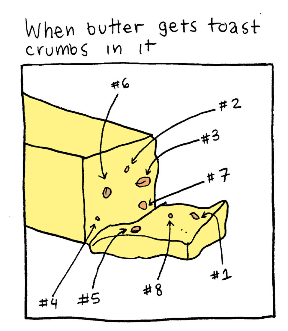 Only annoying when you use butter for all those non-toast foods.