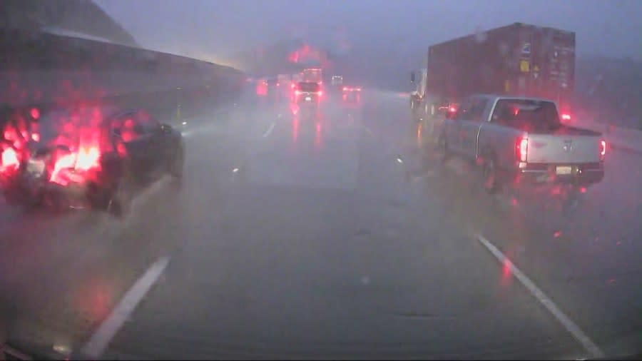 Deteriorating weather causing messy commute across Southern California