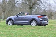 <p>VW claims that the T-Roc Cabriolet can saunter to 62 mph in 9.6 seconds when fitted with the optional 1.5-liter four. Factor in two additional seconds if you opt for the 1.0-liter three.</p>