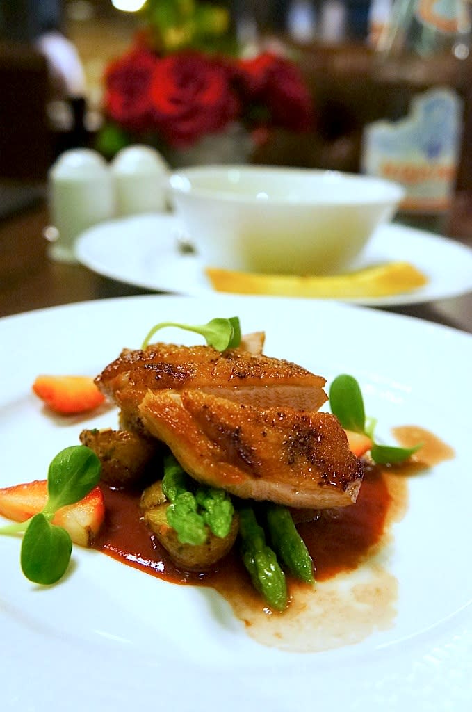 Beautifully plated: L' Societe's Duck Breast dish was plated to please your eyes and it tasted good too. (