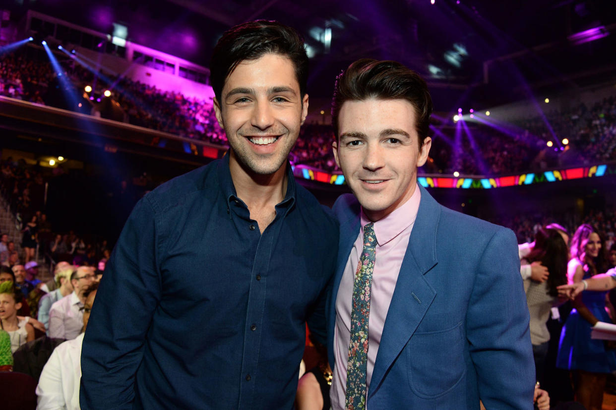 Josh Peck and Drake Bell at the Nickelodeon's 27th annual Kids' Choice Awards held at USC Galen Center on March 29, 2014 in Los Angeles, California. (Frazer Harrison/KCA2014 / Getty Images)