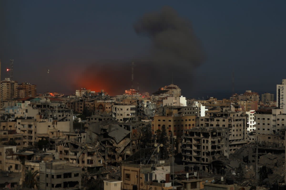 The aftermath of airstrikes on Gaza City on 30 October (Copyright 2023 The Associated Press. All rights reserved.)