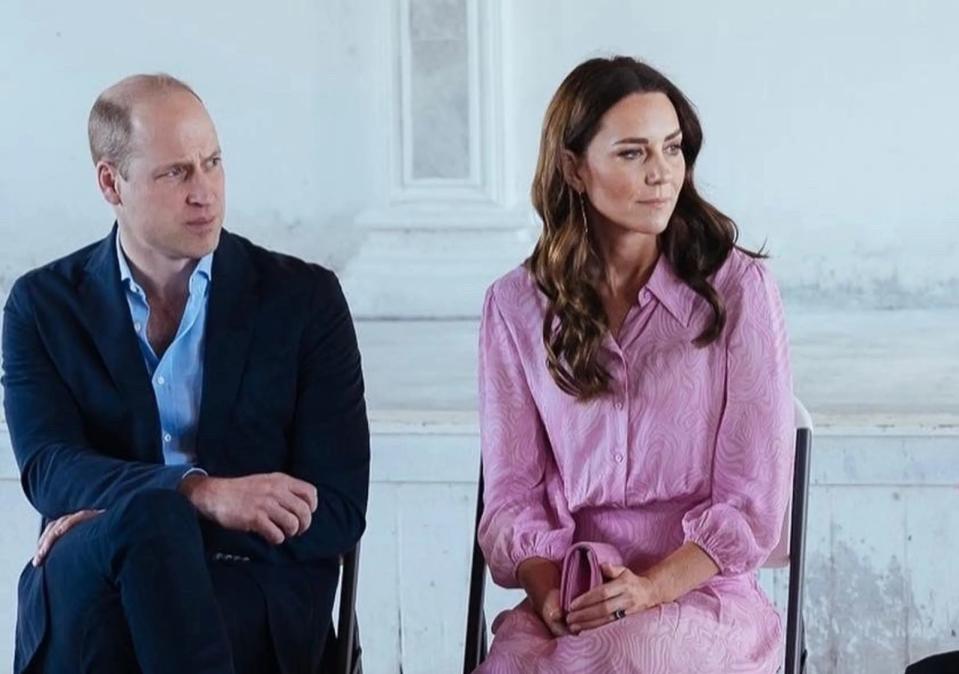 威廉王子與凱特王妃過去時常一起出席公務，自從凱特王妃罹癌後，夫妻同框的畫面就很難再見。（翻攝X@KensingtonRoyal）