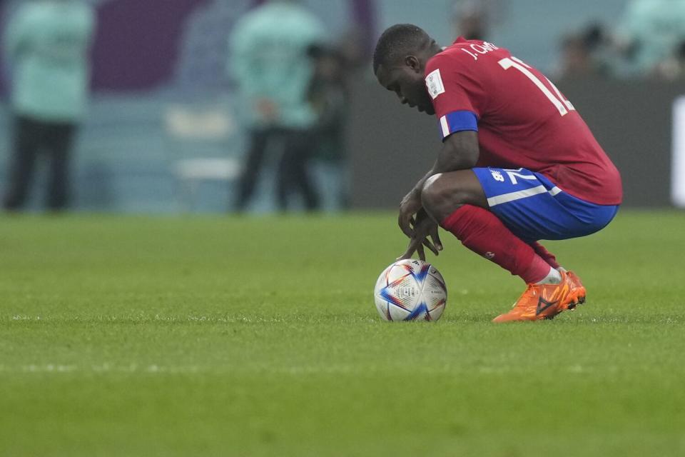 Costa Rica's Joel Campbell reacts after Germany's Niclas Fuellkrug